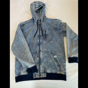Ezekiel Blue Denim Jacket with Black Accents